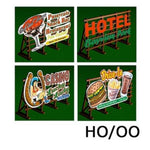 Proses LS-007 HO/OO Gauge Laser-Cut Outdoor Billboards Kit No:1 (4 in a set)