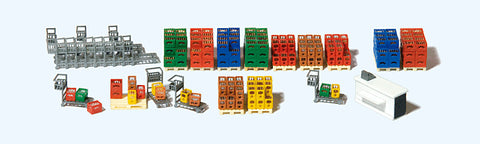 Preiser 17124 HO/OO Gauge Drinks Crates and Pallets Kit