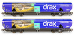 Hornby R60176A OO Gauge Drax Biomass Wagon Pack, 83700698071-3 & 83700698009-3