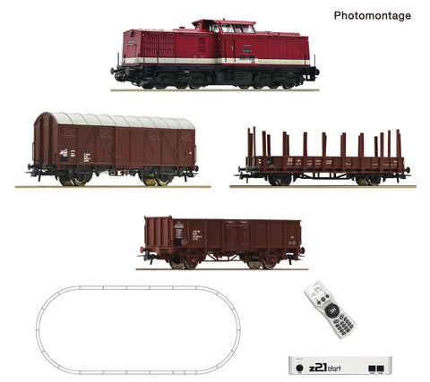 Roco 5110009 HO Gauge DR BR110 Diesel Freight Starter Set IV (DCC-Fitted)