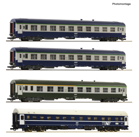 Roco 6200080 HO Gauge SNCF Arlberg Express Bc9/A4B5x/WLAB Coach Set (4) IV