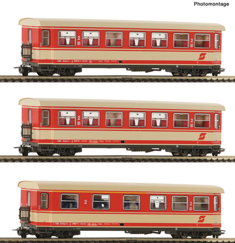 Roco 6240004 HOe Gauge OBB B4ip/s 2nd Class Coach Set (3) IV