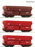 Roco 6600135 HO Gauge DBAG Falns Self Unloading Hopper Wagon Set (3) VI