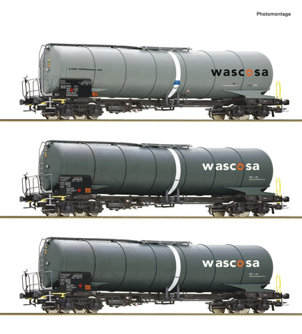 Roco 6600143 HO Gauge Wascosa Zacns Bogie Tank Wagon Set (3) V