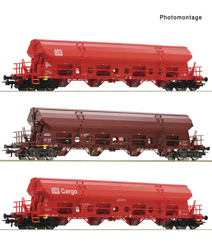 Roco 6600153 HO Gauge DBAG Tadgs959 Bogie Swivel Roof Wagon Set (3) VI