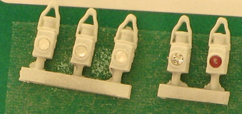 Springside DA19/5 OO Gauge BR Head & Tail Lamps White (Pk 5)