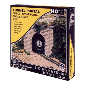 Woodland Scenics C1253 HO/OO Gauge One Cut Stone Portal Single Track