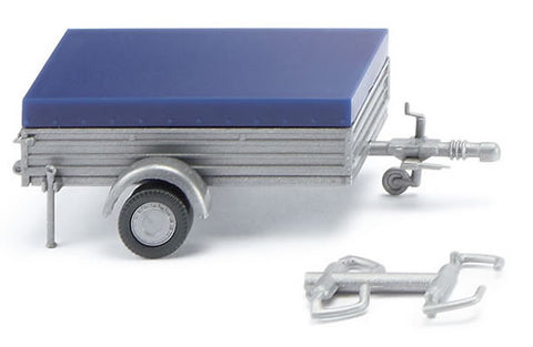 Wiking 005603 HO Gauge Car Trailer with Tarpaulin Cover