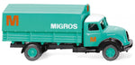 Wiking 042602 HO Gauge Magirus Sirius Flatbed Lorry Migros