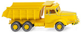 Wiking 086635 HO Gauge Krupp Titan Tipper Trailer Yellow