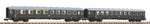 Piko 40628 N Gauge DR 1st/2nd Class Skirted Coach Set (2) III