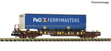 Fleischmann 825061 N Gauge AAE T3 Pocket Wagon w/P&O Ferrymasters Container Load VI