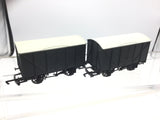 Hornby R1157 OO Gauge Unprinted Grey Ventilated Van x2