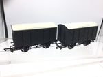 Hornby R1157 OO Gauge Unprinted Grey Ventilated Van x2