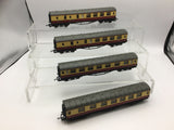 Hornby R1094 OO Gauge Maroon/Cream Stanier Coaches x4