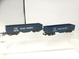 Triang R116 OO Gauge Gondola Blue TR3576 x2