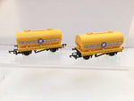 Hornby R237 OO Gauge PCV Cement Wagon Blue Circle x2