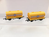 Hornby R237 OO Gauge PCV Cement Wagon Blue Circle x2