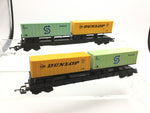 Lima OO/HO Gauge Flatbed Wagon with Lorries x2