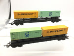 Lima OO/HO Gauge Flatbed Wagon with Lorries x2