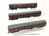 Lima 305312/305332 OO Gauge LMS Maroon Mk 1 Coaches x3