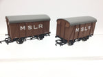 Hornby R1068 OO Gauge 12t Double Vent Van MSLR 1452 x2