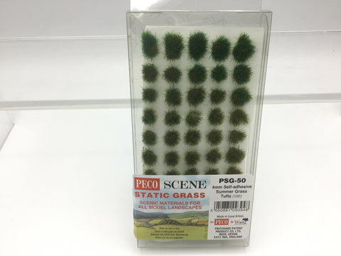 Peco PSG-50 4mm Self-Adhesive Summer Grass Tufts (Approx 100)