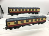 Hornby R1004 OO Gauge BR Red/Cream Stanier Coaches M3561x2