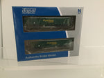 Dapol 2F-025-002 N Gauge Freightliner MJA Bogie Box Wagon Set