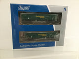 Dapol 2F-025-003 N Gauge Freightliner MJA Bogie Box Wagon Set