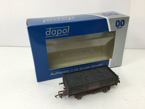 Dapol 4F-040-004 OO Gauge 4 Plank Wagon Clee Hill (Weathered)