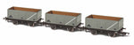 Oxford Rail 76MW7014 OO Gauge 3xBR Grey 7 Plank Wagon Set