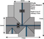 Metcalfe PN935 N Gauge Settle-Carlisle Station Masters House Card Kit