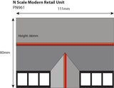 Metcalfe PN961 N Gauge Modern Retail Unit Card Kit