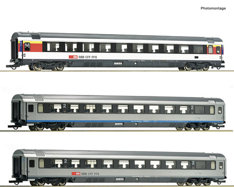 Roco 74022 HO Gauge SBB EC7 Eurocity Coach Set 2 (3) VI