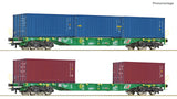 Roco 76007 HO Gauge StB Container Wagon Set (2) VI