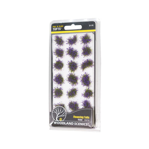 Woodland Scenics FS772 Peel 'n' Place Violet Flowering Tufts (Pk 21)