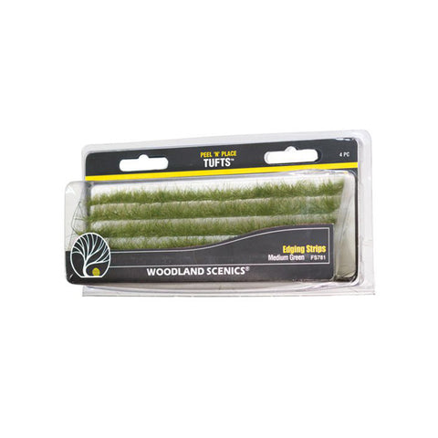 Woodland Scenics FS781 Peel 'n' Place Medium Green Edging Strips (Pk 4)