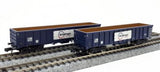 Dapol 2F-025-007 N Gauge GBRf MJA Bogie Box Wagon Set