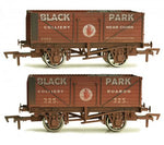 Dapol 4F-071-107 OO Gauge 7 Plank Wagon Twin Pack Ruabon Weathered