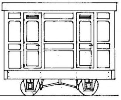 Dundas Models DM75 OO-9 Gauge Freelance Panelled 4 Wheel 3rd Class 2 Kit