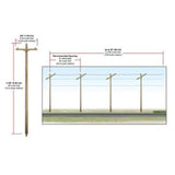 Woodland Scenics US2250 N Gauge Pre-Wired Poles Single Crossbar